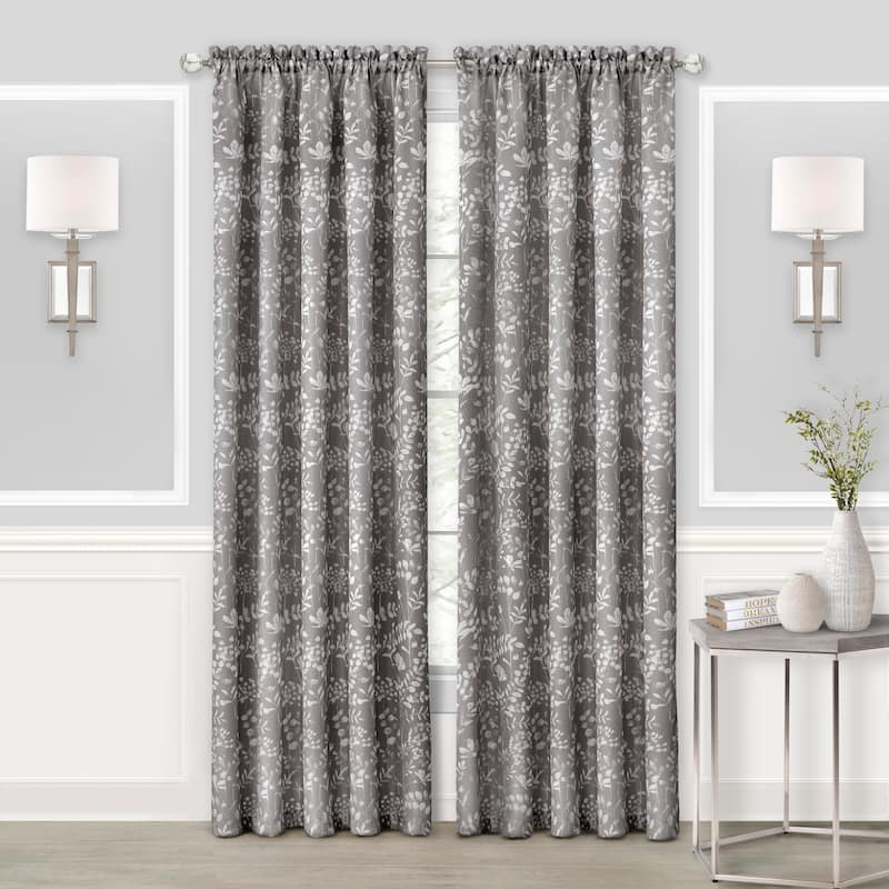 Porch & Den Breeze Rod Pocket Window Curtain Panel - 52x63 - Grey