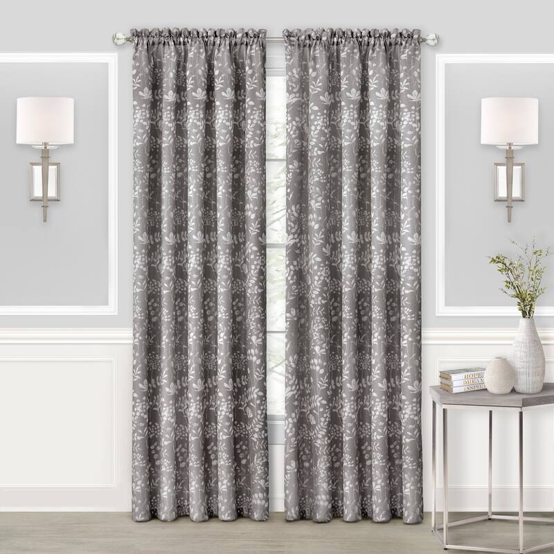 Porch & Den Breeze Rod Pocket Window Curtain Panel - 52x63 - Grey