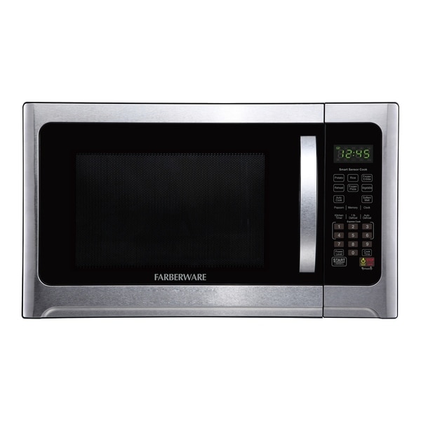 Farberware Professional FMO12AHTBKE 1.2 Cu. Ft. 1100-Watt Microwave Oven with Sensor Cooking, Stainless Steel/Black Body Wrap
