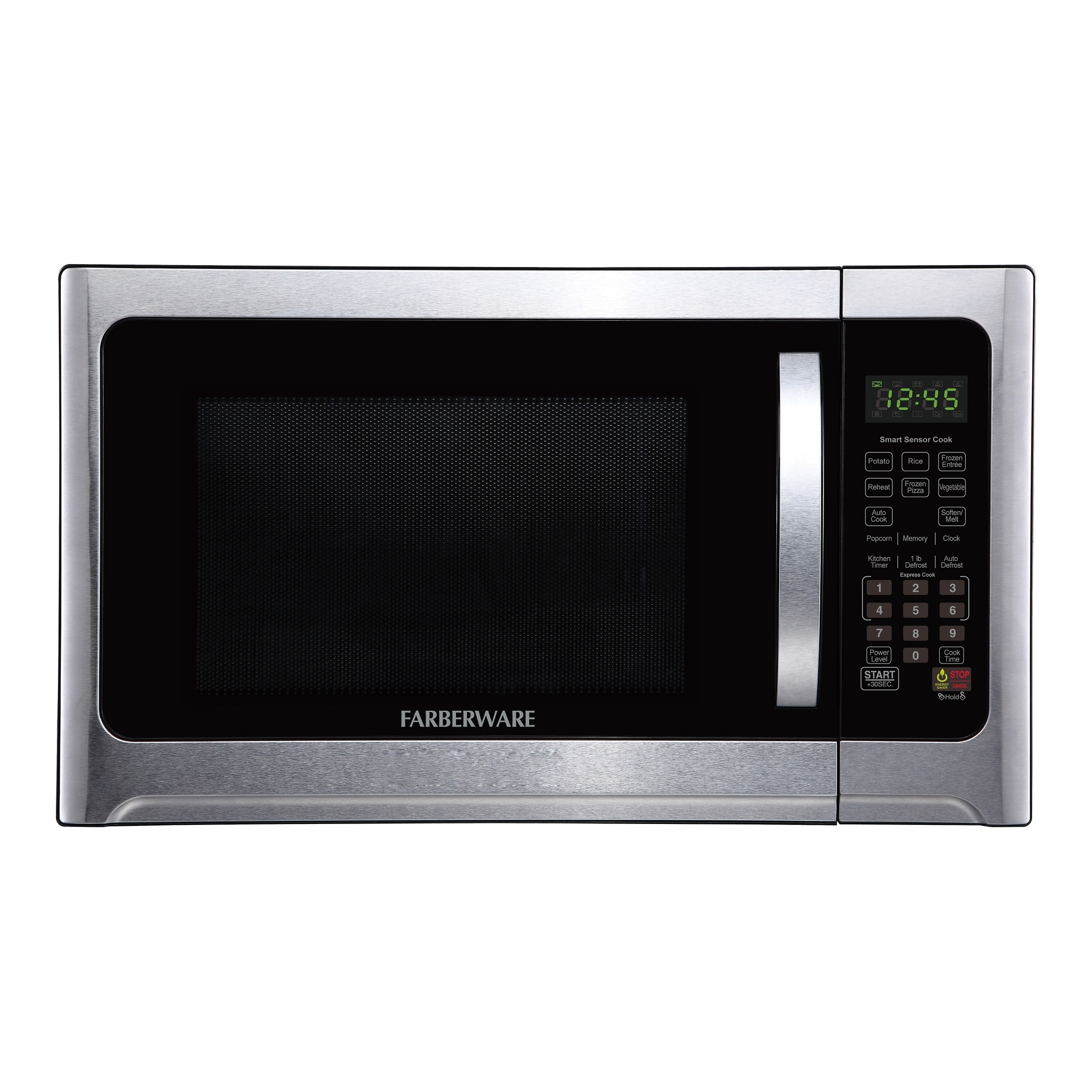 Costway 0.9Cu.ft. Retro Countertop Compact Microwave Oven 900W 8 Cooking  Settings White