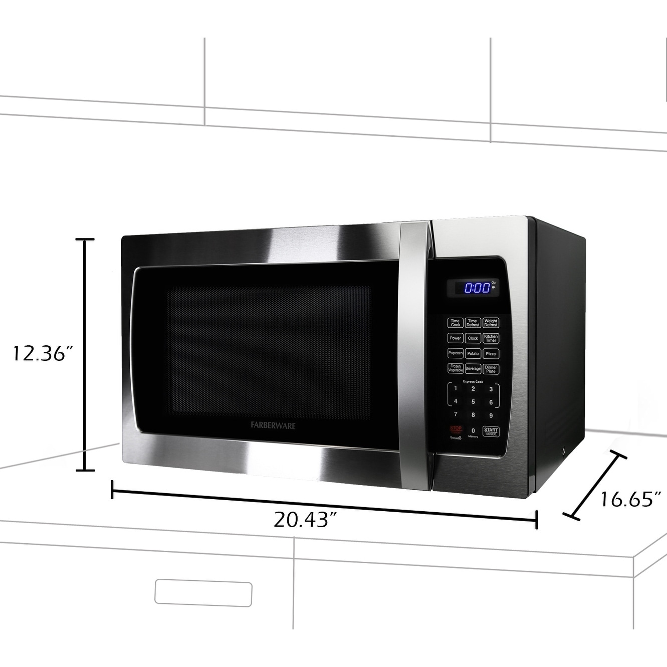 Farberware Classic 1000-Watt High Performance Microwave Oven - Stainless  Steel, 1 ct - Foods Co.