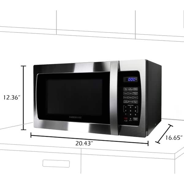 BLACK+DECKER 1.3 cu ft 1000 Watt Microwave Oven - Black Stainless Steel