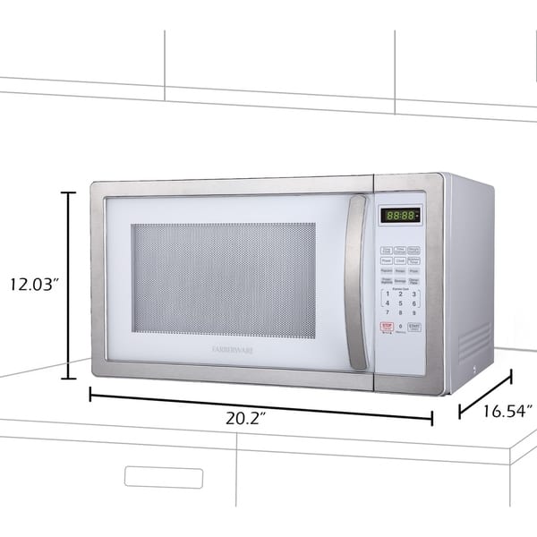 Farberware FMO11AHTBKB Countertop Microwave 1.1 Cu. Ft. 1000-Watt