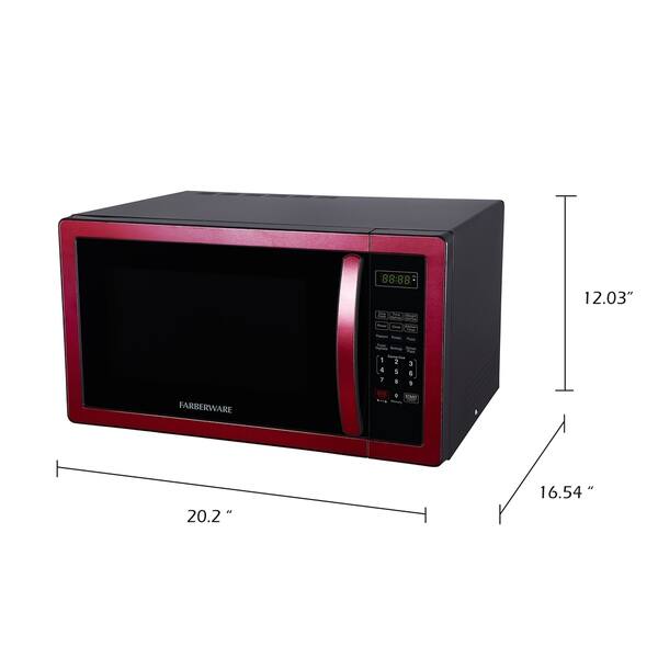 dimension image slide 2 of 3, Farberware Classic 1.1 Cu. Ft. 1000-Watt Microwave Oven
