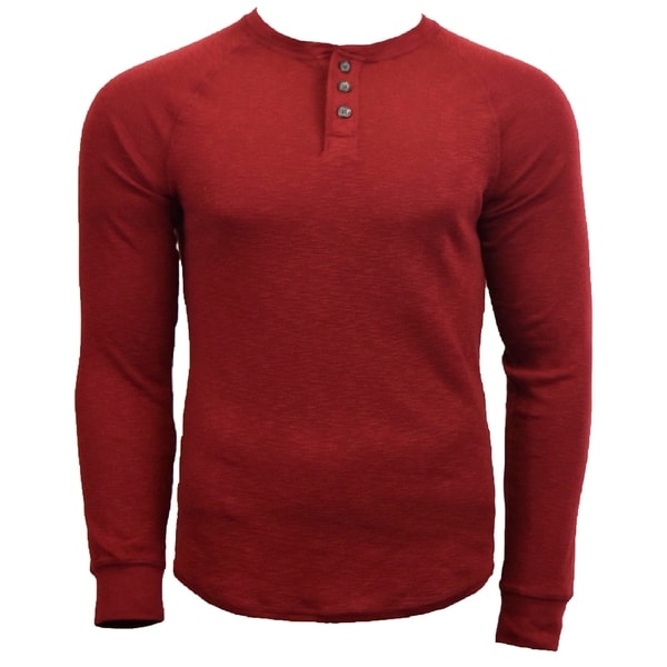 red henley long sleeve