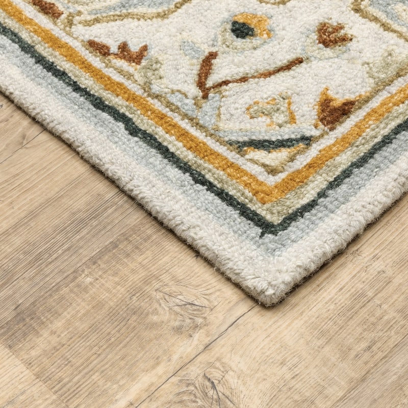 Style Haven Ava Hand-tufted Wool Loop-pile Tribal Medallion Area Rug