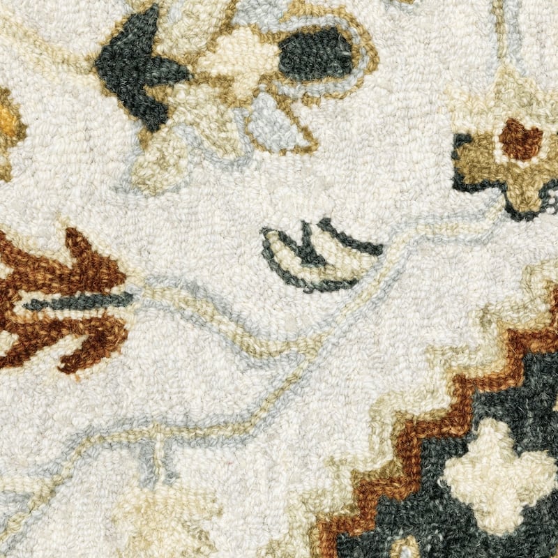Style Haven Ava Hand-tufted Wool Loop-pile Tribal Medallion Area Rug