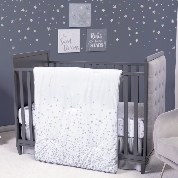 silver crib bedding