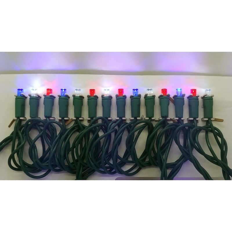 Red, White, Blue LED Set of 70 Lights Light String 5MM