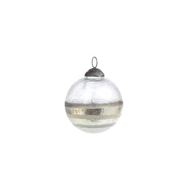 Smoked Hanging Ball Ornaments, Set of 4