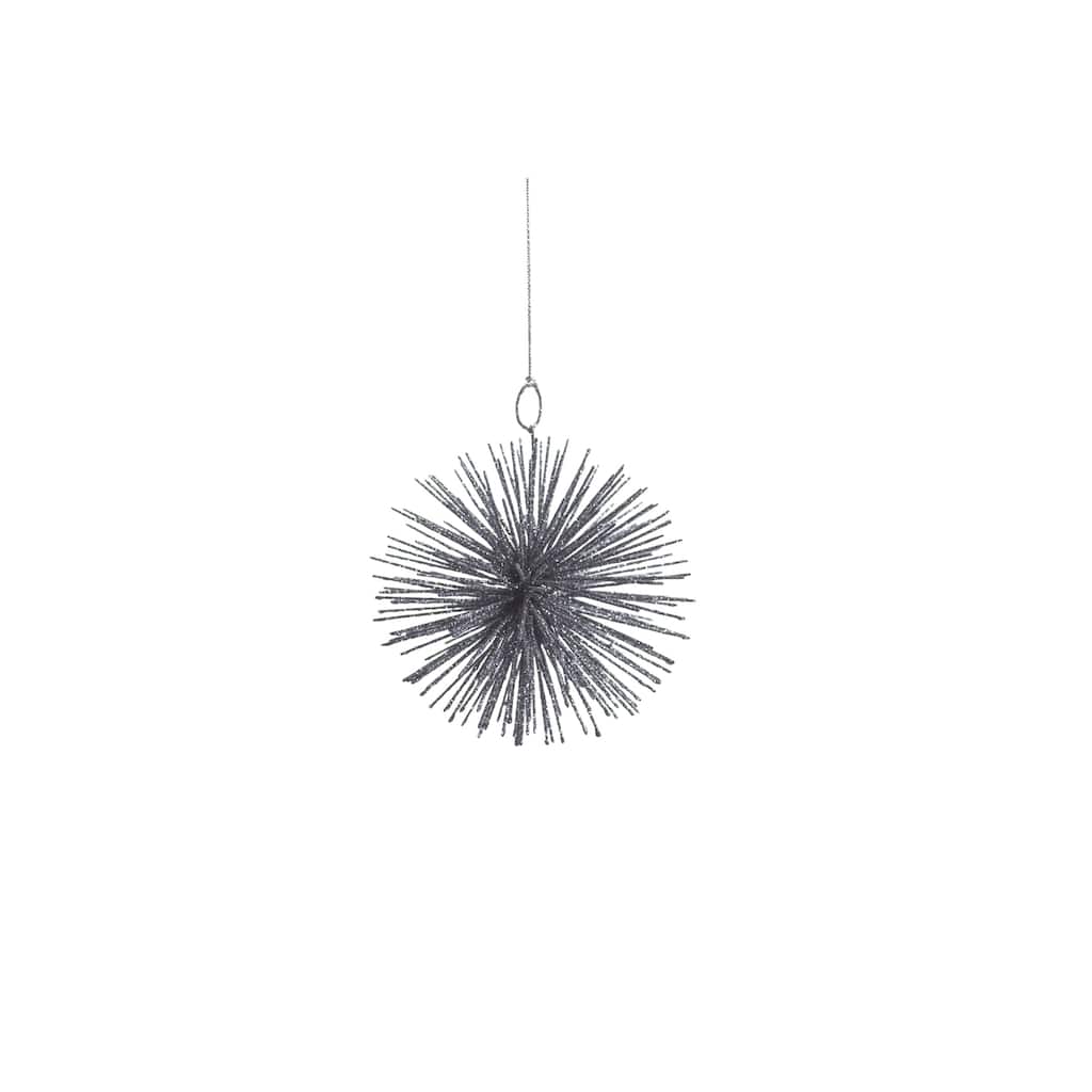 Starburst Silver Wire Hanging Ornaments, Set of 6