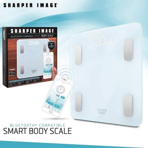 Sharper Image Digital Bathroom Scale, Tracks Body Fat & BMI