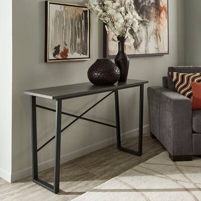 Granada Matte Black Metal Sofa Table by iNSPIRE Q Modern
