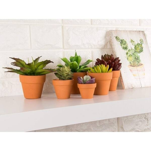 Shop Terra Cotta Pots 10 Count Terracotta Pots 2 6 Inch Mini Flower Pots Overstock 29062596