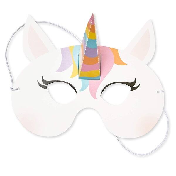 Shop Blue Panda 12 Pack Kids Rainbow Unicorn Masks Party Favors Diy Photo Booth Props Multi Color Overstock 29062691
