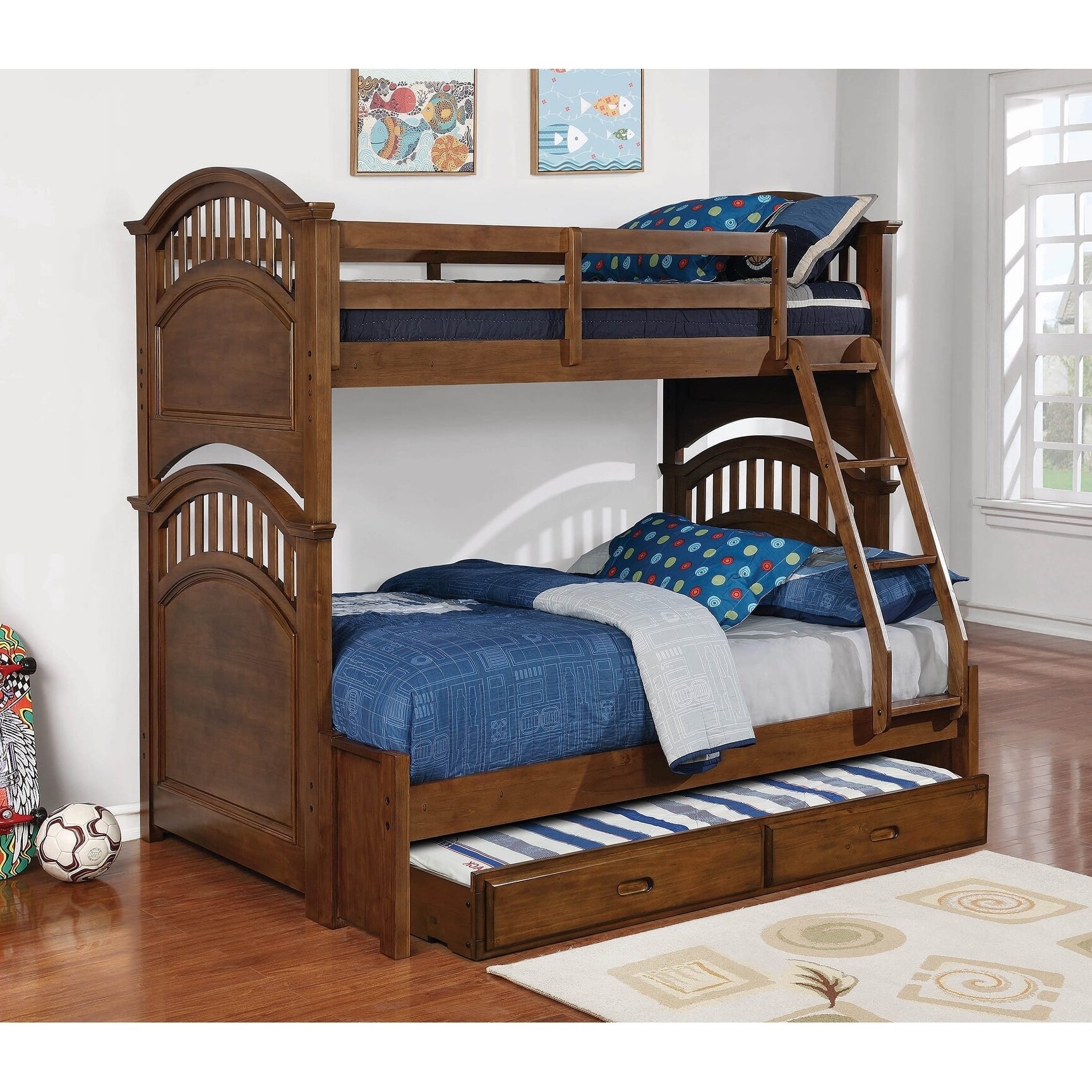 Image result for twin over full bunk beds with trundle