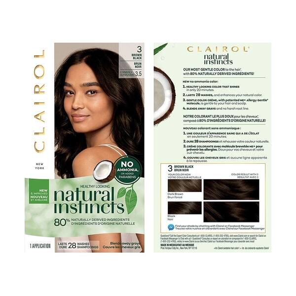 Shop Natural Instincts Clairol Non Permanent Hair Color 3 Brown
