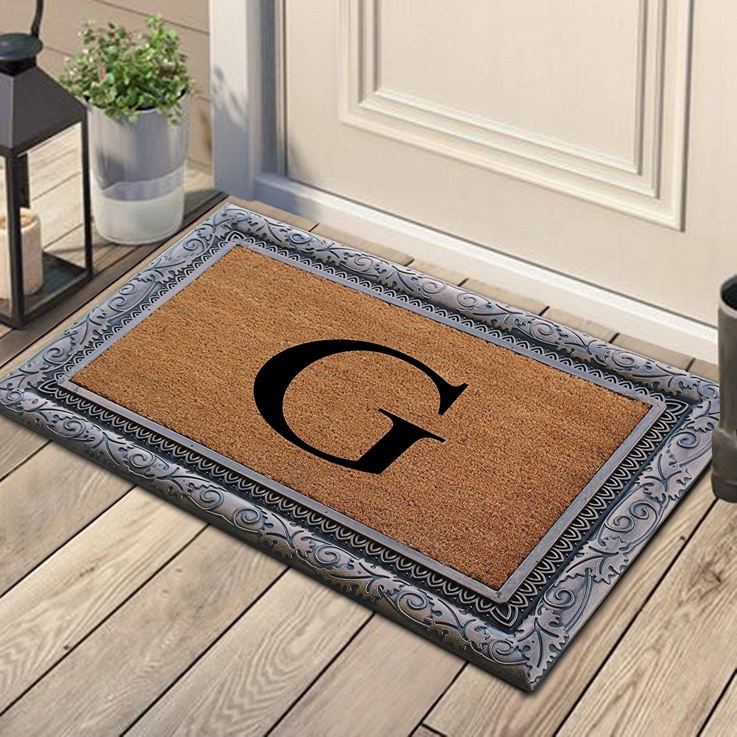 A1HC Rubber Coir Albena Monogrammed Doormat 24X36, Bronze - On Sale - Bed  Bath & Beyond - 29063003