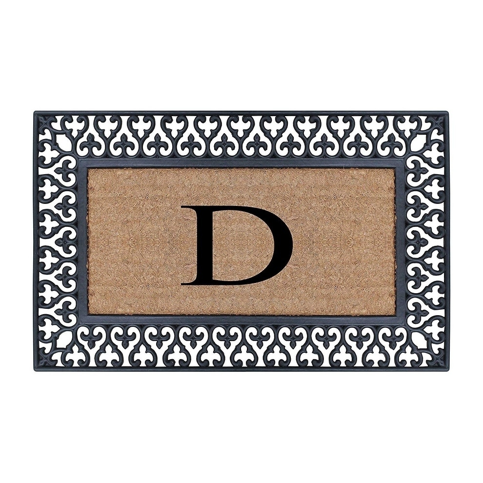 A1hc First Impression Carson Rubber and Coir 24 x 36, Heavy Duty, Easy to Clean Outdoor Monogrammed Doormat - Monogrammed B