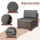 Kinbor 7-piece Patio PE Rattan Wicker Sofa All Weather Outdoor Sectional Sofa Patio Furniture Conversation Set - Thumbnail 3
