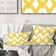 preview thumbnail 1 of 1, Designart 'Gold glittering lines pattern' Mid-Century Modern Throw Pillow