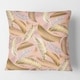 preview thumbnail 2 of 1, Designart 'Golden Tropical Pattern V' Mid-Century Modern Throw Pillow 16 x 16
