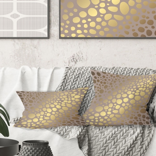 Designart 'Golden Marble Design III' Mid-Century Modern Throw Pillow. Opens flyout.