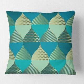 DESIGN ARTDesignart 'Luxury Retro Drops Mid Century Modern Blue Square Throw