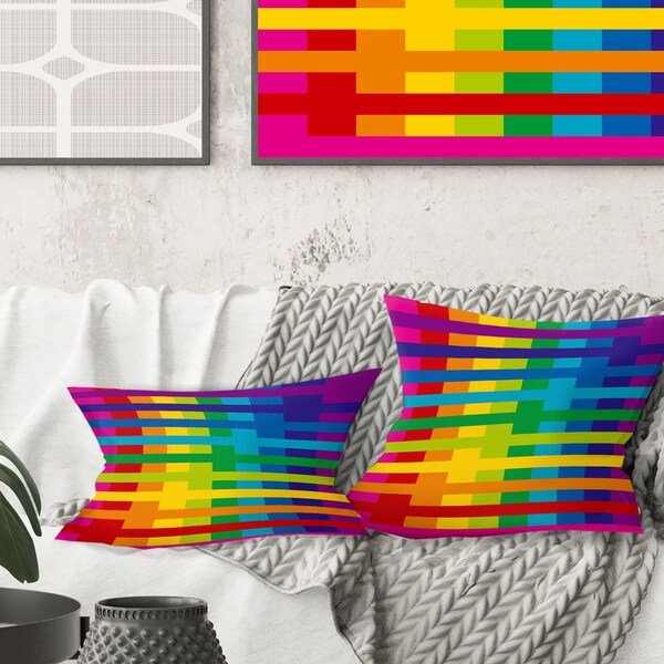 Colorful discount bed pillows