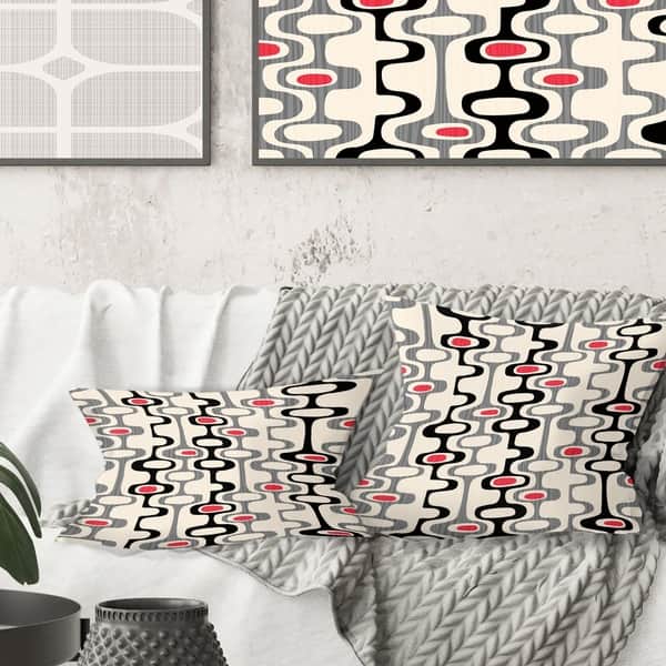 Shop Designart Retro Abstract Design Ix Mid Century Modern Throw