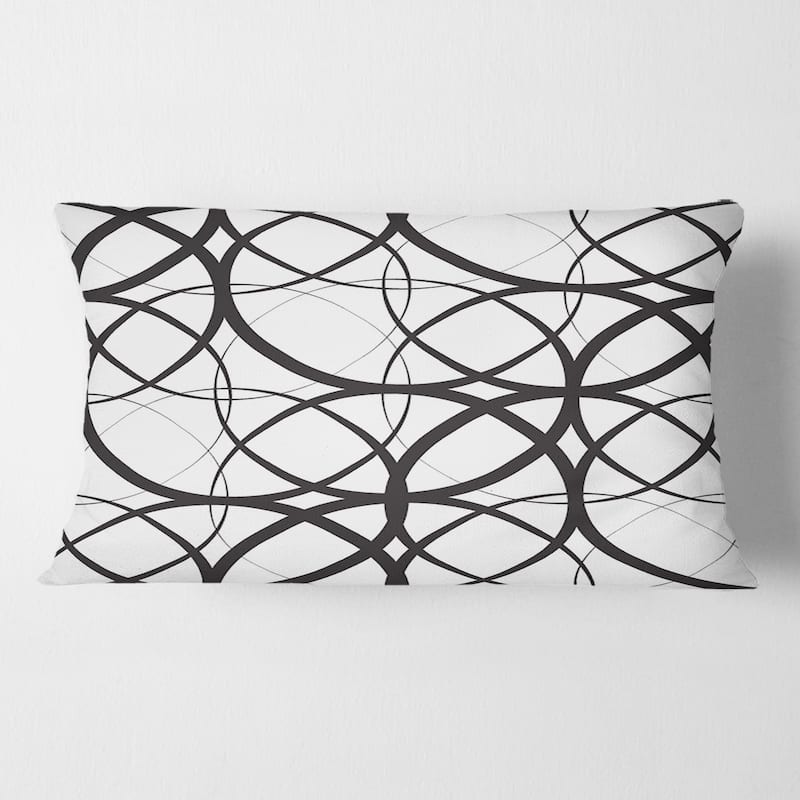 Designart Monochrome Geometric Pattern Mid Century Modern Throw