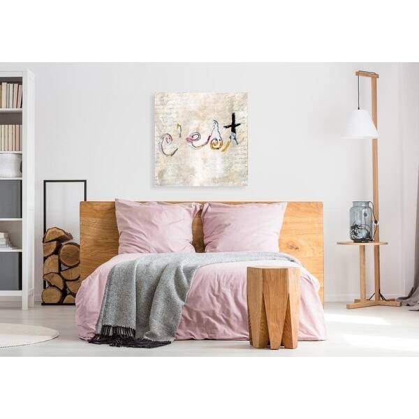 Epic Graffiti 'C'est' by Karen Smith, Giclee Canvas Wall Art, 12"x12"