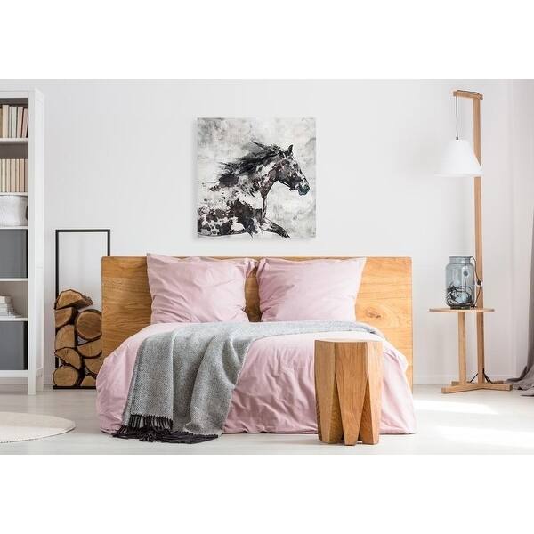 Epic Graffiti 'Bay Horse 4' by Irena Orlov, Giclee Canvas Wall Art, 12"x12"