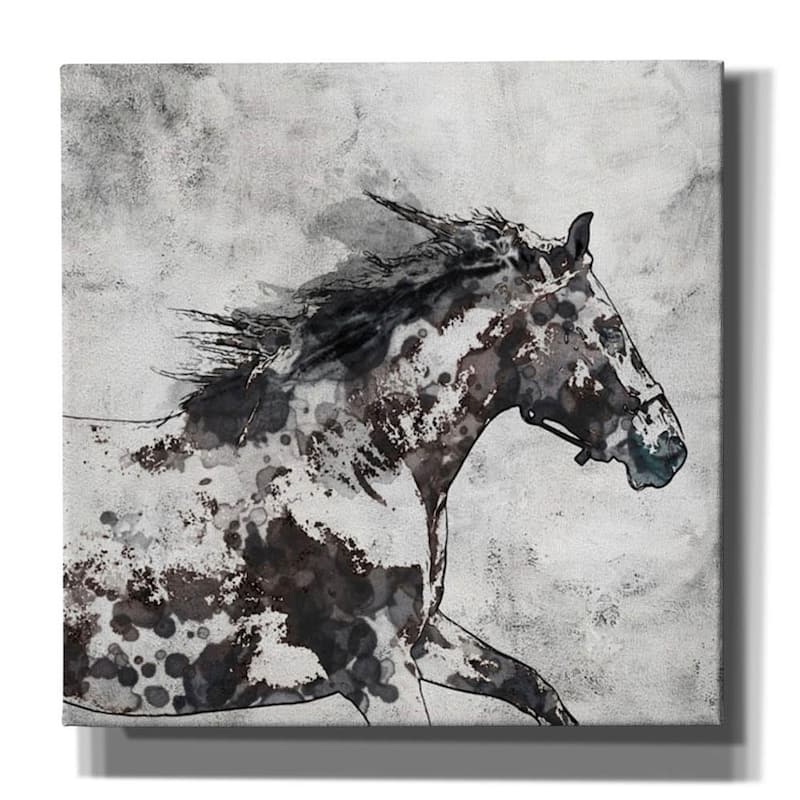 Epic Graffiti 'Bay Horse 4' by Irena Orlov, Giclee Canvas Wall Art, 12"x12"