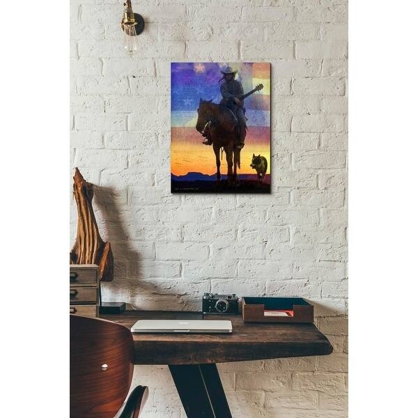 Epic Graffiti 'American Cowgirl' by Chris Vest, Giclee Canvas Wall Art, 12"x16"