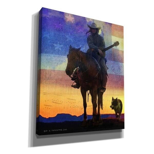 Epic Graffiti 'American Cowgirl' by Chris Vest, Giclee Canvas Wall Art, 12"x16"