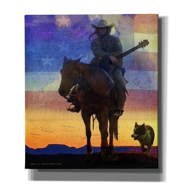 Epic Graffiti 'American Cowgirl' by Chris Vest, Giclee Canvas Wall Art, 12"x16" - 26 x 30