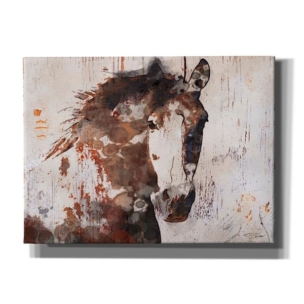 Epic Graffiti 'Brown 2 Gorgeous Horse' by Irena Orlov Canvas Wall Art - 54 x 40