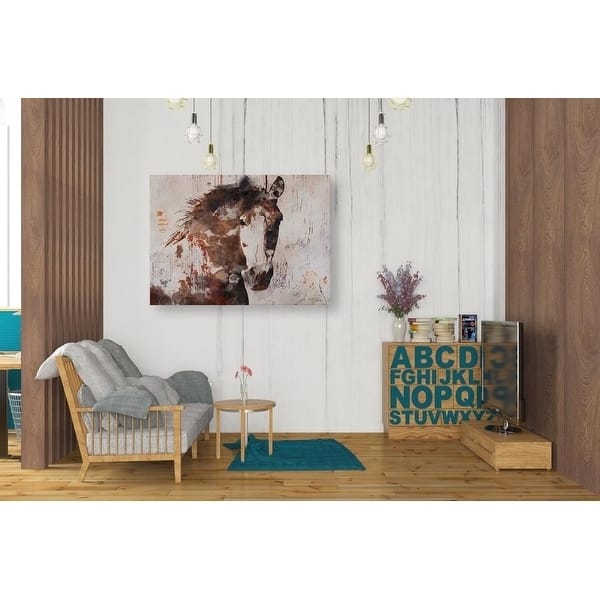 Epic Graffiti 'Brown 2 Gorgeous Horse' by Irena Orlov Canvas Wall Art