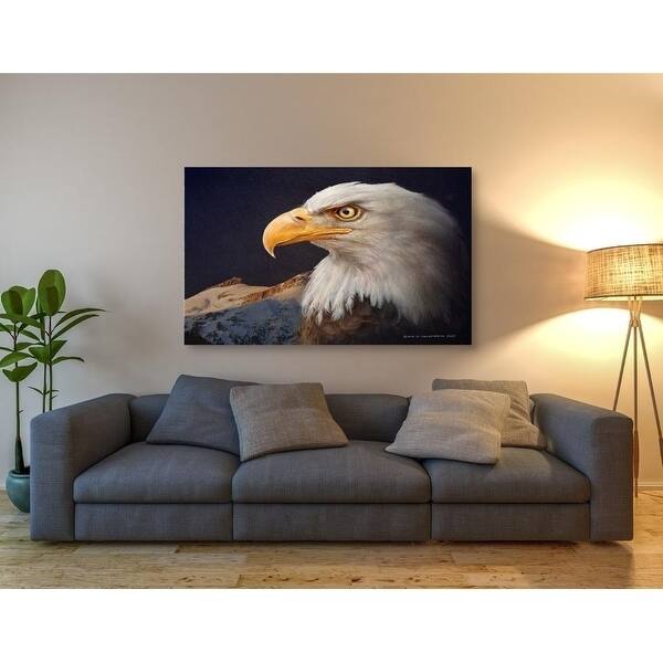 Epic Graffiti 'Bald Eagle Study' by Chris Vest, Giclee Canvas Wall Art, 16"x12"
