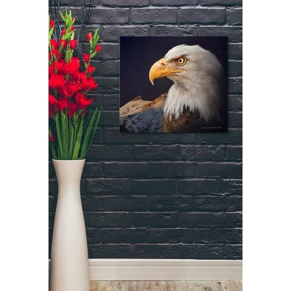 Epic Graffiti 'Bald Eagle Study' by Chris Vest, Giclee Canvas Wall Art, 16"x12"