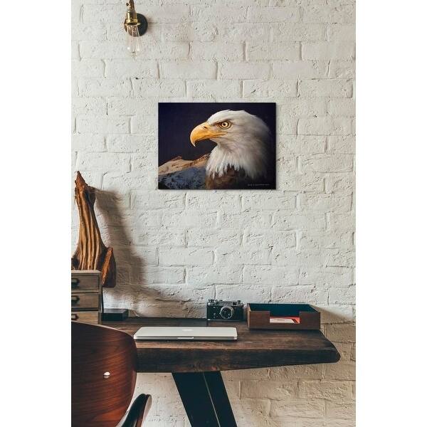 Epic Graffiti 'Bald Eagle Study' by Chris Vest, Giclee Canvas Wall Art, 16"x12"