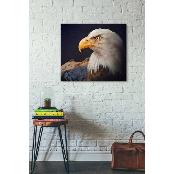 Epic Graffiti 'Bald Eagle Study' by Chris Vest, Giclee Canvas Wall Art, 16"x12"