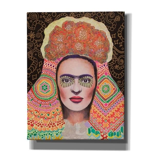 Epic Graffiti 'Frida Santa Muerte' by Surma and Guillen, Giclee Canvas Wall Art, 12"x16" - 26 x 34