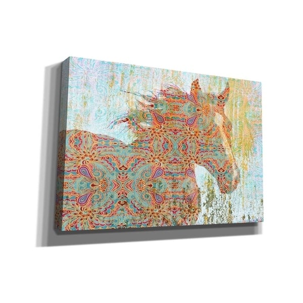 Epic Graffiti 'Pattern Horse' by Irena Orlov, Giclee Canvas Wall Art, 16"x12"