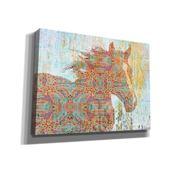Epic Graffiti 'Pattern Horse' by Irena Orlov, Giclee Canvas Wall Art, 16"x12"