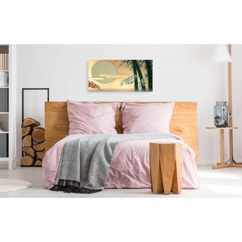 Epic Graffiti 'Bamboo' by Zigen Tanabe, Giclee Canvas Wall Art, 24"x12"