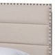 preview thumbnail 6 of 14, Copper Grove Comrat Modern Cream-tone Fabric-upholstered Bed with Nailhead Trim