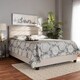 preview thumbnail 2 of 14, Copper Grove Comrat Modern Cream-tone Fabric-upholstered Bed with Nailhead Trim