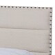 preview thumbnail 13 of 14, Copper Grove Comrat Modern Cream-tone Fabric-upholstered Bed with Nailhead Trim